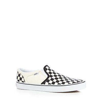 Vans Big and talloff white 'asher' slip-on shoes